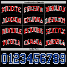 Load image into Gallery viewer, Custom Black Royal White-Red Authentic Basketball Jersey
