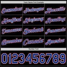 Load image into Gallery viewer, Custom Black Royal White-Red Authentic Basketball Jersey
