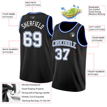 Load image into Gallery viewer, Custom Black White-Royal Authentic Basketball Jersey
