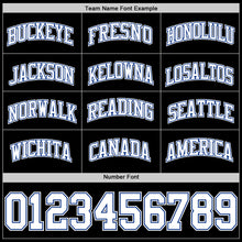 Load image into Gallery viewer, Custom Black White-Royal Authentic Basketball Jersey
