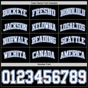 Custom Black White-Royal Authentic Basketball Jersey