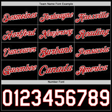 Load image into Gallery viewer, Custom Black White-Red Authentic Basketball Jersey
