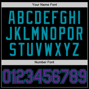Custom Black Purple-Teal Authentic Basketball Jersey