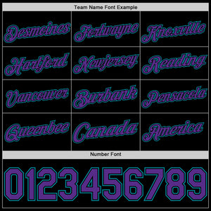 Custom Black Purple-Teal Authentic Basketball Jersey