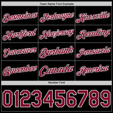 Load image into Gallery viewer, Custom Black Maroon-White Authentic Basketball Jersey
