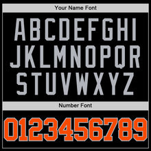 Load image into Gallery viewer, Custom Black Orange-Gray Authentic Basketball Jersey
