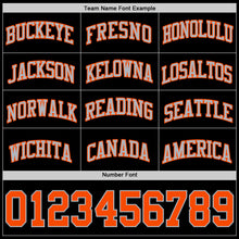 Load image into Gallery viewer, Custom Black Orange-Gray Authentic Basketball Jersey
