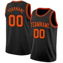 Load image into Gallery viewer, Custom Black Orange Authentic Basketball Jersey
