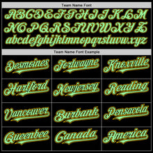 Load image into Gallery viewer, Custom Black Pea Green-Yellow Authentic Baseball Jersey
