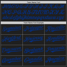 Load image into Gallery viewer, Custom Black Royal Authentic Baseball Jersey
