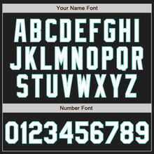 Load image into Gallery viewer, Custom Black White-Ice Blue Authentic Baseball Jersey
