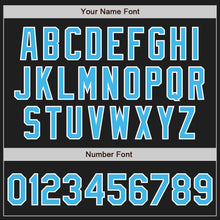 Load image into Gallery viewer, Custom Black Sky Blue-White Authentic Baseball Jersey
