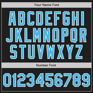 Custom Black Sky Blue-White Authentic Baseball Jersey