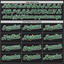Load image into Gallery viewer, Custom Black Green-White Authentic Baseball Jersey
