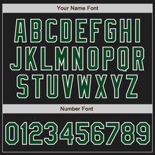 Load image into Gallery viewer, Custom Black Green-White Authentic Baseball Jersey
