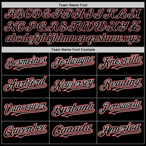 Custom Black White-Red Authentic Baseball Jersey
