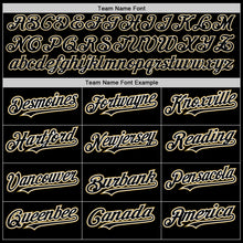 Load image into Gallery viewer, Custom Black White-Old Gold Authentic Baseball Jersey
