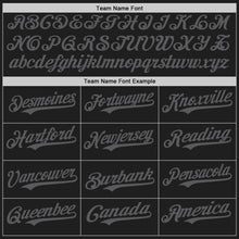 Load image into Gallery viewer, Custom Black Steel Gray Authentic Baseball Jersey
