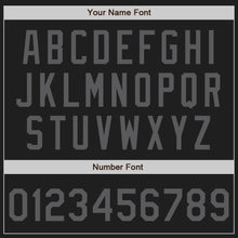 Load image into Gallery viewer, Custom Black Steel Gray Authentic Baseball Jersey
