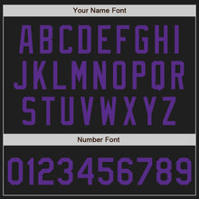 Laden Sie das Bild in den Galerie-Viewer, Custom Black Purple Authentic Baseball Jersey
