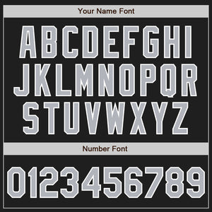 Custom Black Gray-White Authentic Baseball Jersey