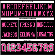 Load image into Gallery viewer, Custom Black Pink-White Authentic Football Jersey
