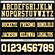 Загрузить изображение в средство просмотра галереи, Custom Black White-Gold Authentic Football Jersey
