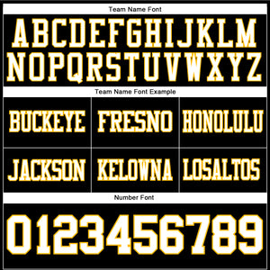 Custom Black White-Gold Authentic Football Jersey