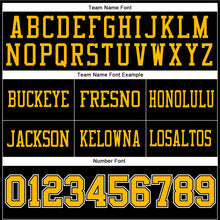 Load image into Gallery viewer, Custom Black Gold-White Authentic Football Jersey
