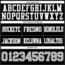 Load image into Gallery viewer, Custom Black Gray-White Authentic Football Jersey

