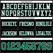 Загрузить изображение в средство просмотра галереи, Custom Black Kelly Green-White Authentic Football Jersey
