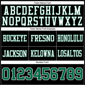 Custom Black Kelly Green-White Authentic Football Jersey
