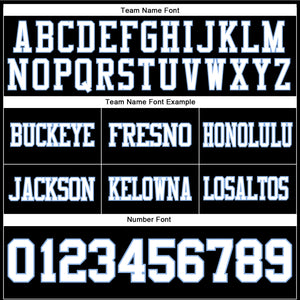 Custom Black White-Light Blue Authentic Football Jersey
