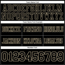 Load image into Gallery viewer, Custom Black Cream Authentic Football Jersey
