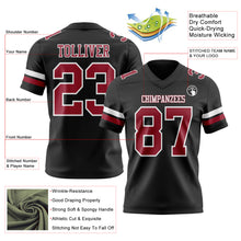 Laden Sie das Bild in den Galerie-Viewer, Custom Black Cardinal-White Authentic Football Jersey
