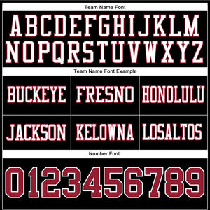 Custom Black Cardinal-White Authentic Football Jersey