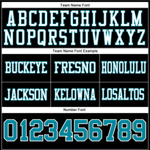 Load image into Gallery viewer, Custom Black Teal-White Authentic Football Jersey
