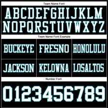 Загрузить изображение в средство просмотра галереи, Custom Black White-Teal Authentic Football Jersey
