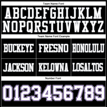 Загрузить изображение в средство просмотра галереи, Custom Black White Purple-Gray Authentic Football Jersey
