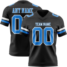 Загрузить изображение в средство просмотра галереи, Custom Black Powder Blue-White Authentic Football Jersey
