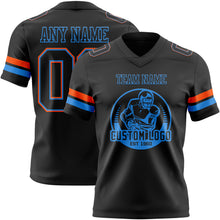 Загрузить изображение в средство просмотра галереи, Custom Black Powder Blue-Orange Authentic Football Jersey
