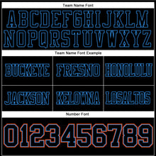 Загрузить изображение в средство просмотра галереи, Custom Black Powder Blue-Orange Authentic Football Jersey
