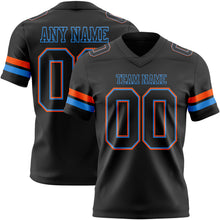 Загрузить изображение в средство просмотра галереи, Custom Black Powder Blue-Orange Authentic Football Jersey
