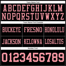 Load image into Gallery viewer, Custom Black Medium Pink Authentic Football Jersey
