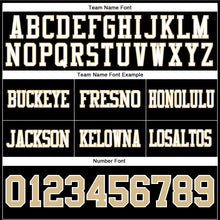 Загрузить изображение в средство просмотра галереи, Custom Black Vegas Gold-White Mesh Authentic Football Jersey
