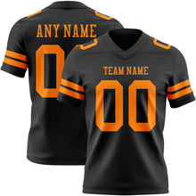 Load image into Gallery viewer, Custom Black Bay Orange Authentic Football Jersey
