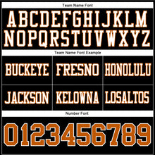 Load image into Gallery viewer, Custom Black Texas Orange-White Authentic Football Jersey
