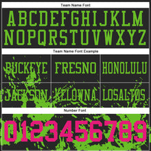 Load image into Gallery viewer, Custom Black Hot Pink-Aurora Green 3D Pattern Splash Authentic Football Jersey

