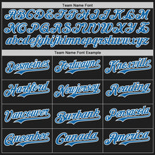Load image into Gallery viewer, Custom Black Blue-White Authentic Baseball Jersey
