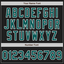 Load image into Gallery viewer, Custom Black Midnight Green-White Authentic Baseball Jersey
